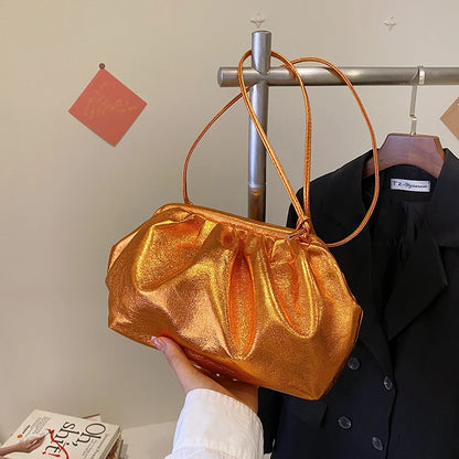 MOODS-Pochettes de soirée dorées pour femmes, sac à bandoulière, sac nuage, sacs à main de créateurs de luxe, fête de mariage, nouveau, 2024