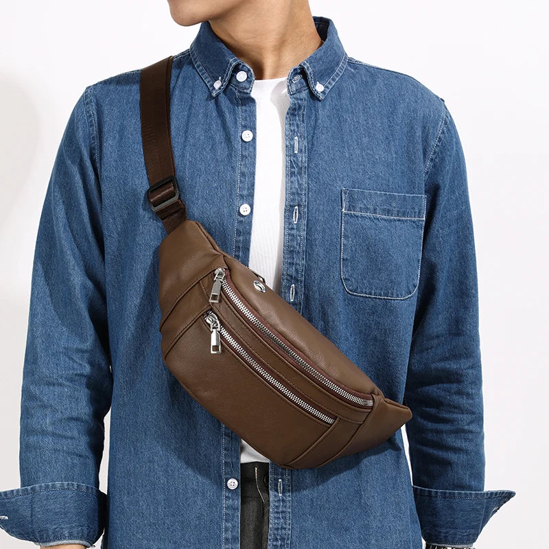 Sac poitrine homme cuir
