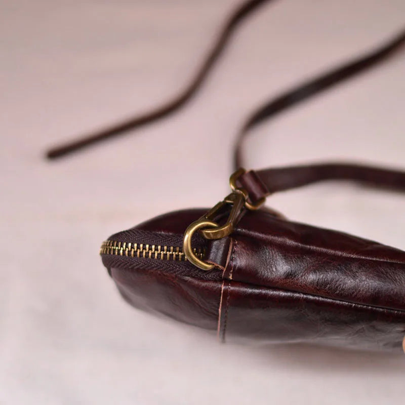 Gland TOO-Mini sac à bandoulière en cuir pour homme, sac à bandoulière décontracté, couche de tête de bain verticale, sac à bandoulière en cuir souple, pli américains, rétro