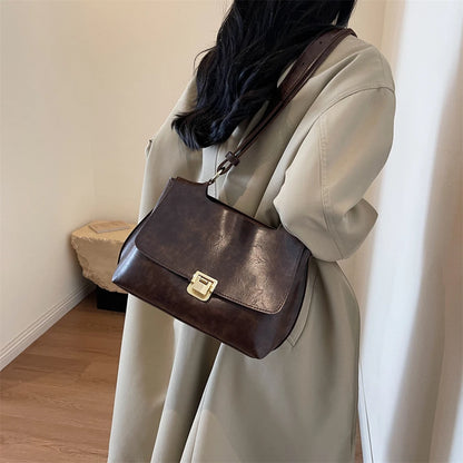 MOODS-Sacs à bandoulière rétro pour femmes, cuir PU souple, sac fourre-tout à rabat lancé, sacs de messager de luxe, dernier créateur de mode, 2024