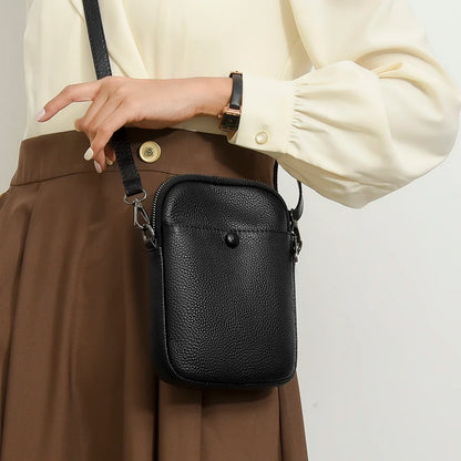 Sac à main 100% cuir véritable pour femme, sac à main de luxe en cuir de vache, sac à bandoulière initié, mode féminine, sac messager