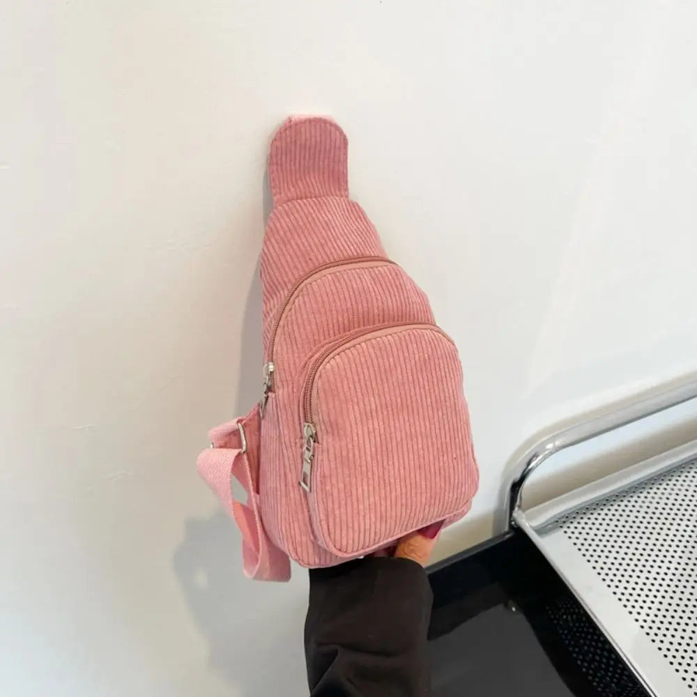 Sac bandoulière velours côtelé