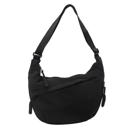 Sac à bandoulière en tissu doux pour femmes, couleur unie, Style étudiant décontracté, grands sacs à main, sacs Hobos pour femmes