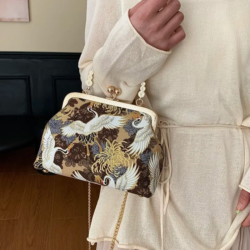 Sac à bandoulière brodé de Style chinois pour femmes, pochette de soirée de mariage, fait à la main, style Boho Vintage, cadeau