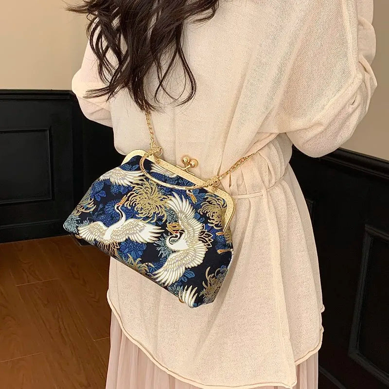 Sac à bandoulière brodé de Style chinois pour femmes, pochette de soirée de mariage, fait à la main, style Boho Vintage, cadeau