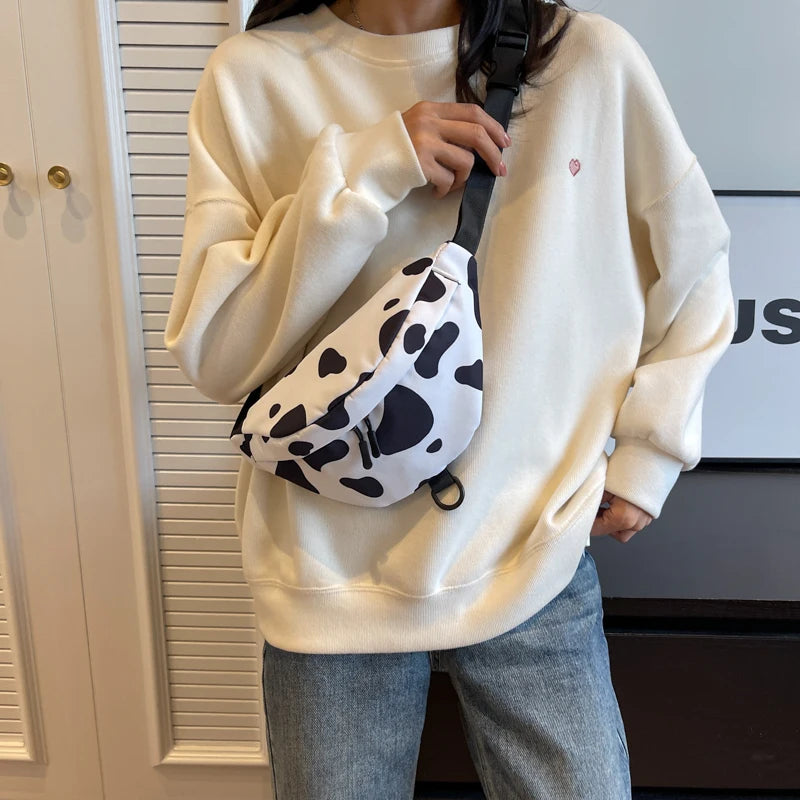 Sac banane imprimé vache