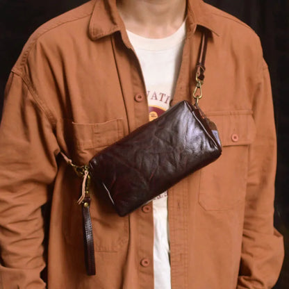 Gland TOO-Sac à bandoulière à double usage pour homme, style rétro, sac pour téléphone portable, utilisation professionnelle, marche en plein air