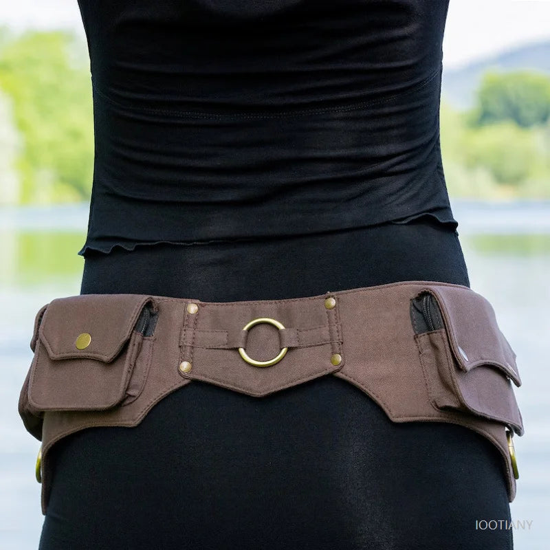 Ceinture 2 saccoches médieval