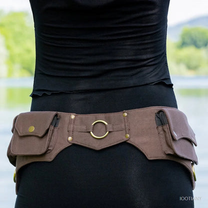 Ceinture 2 saccoches médieval