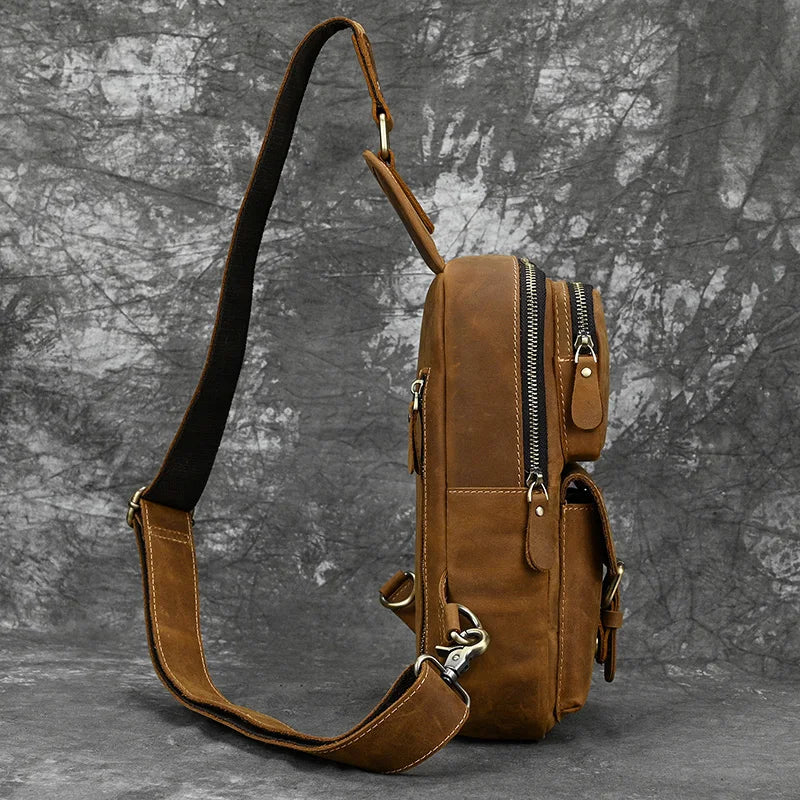 Sac banane homme en cuir