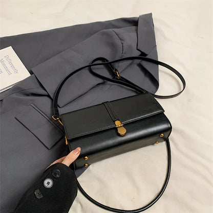 MOODS rétro rabat bandoulière sacs de messager pour femmes en cuir PU couleur Pure petit sac à bandoulière carré sac à main de créateur de luxe 2025