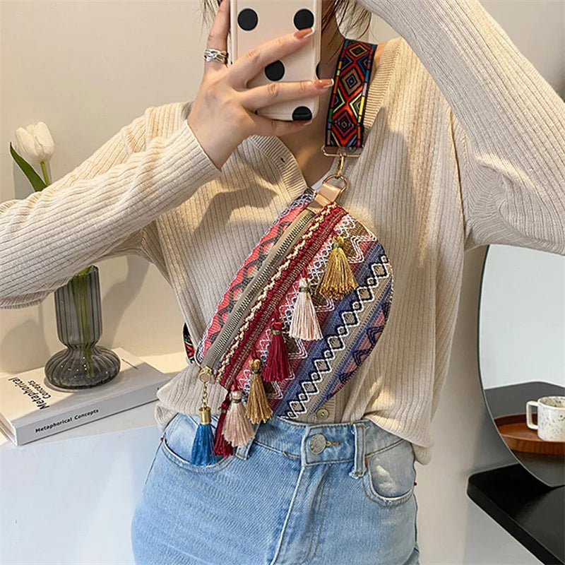 Sac banane brodé