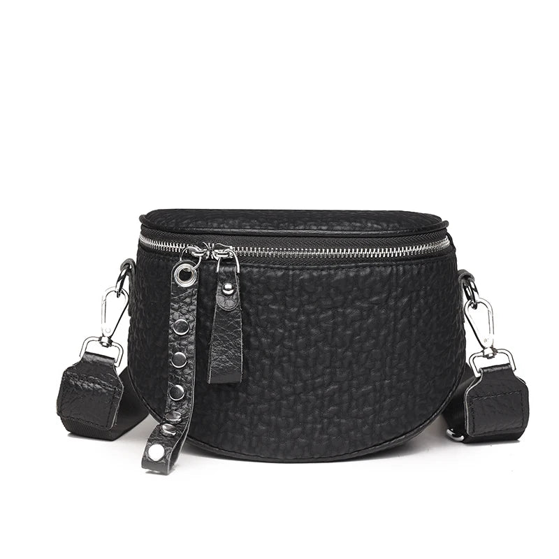 Grand sac banane femme cuir