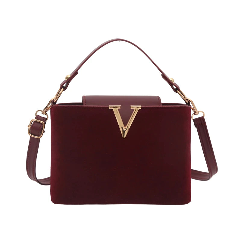 Mini sac en daim à la mode pour femmes, sac fourre-tout en fausse daim, sac à main décoratif avec boucle de verrouillage, sacs à bandoulière