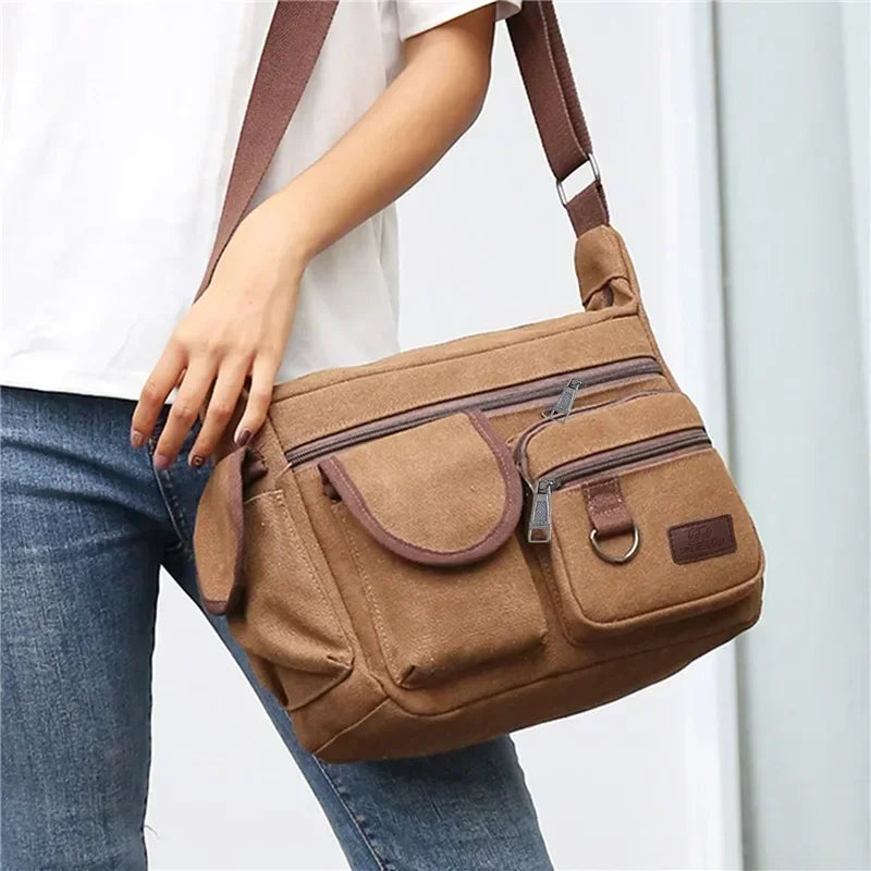 Sac à bandoulière décontracté pour homme, sac de voyage, sac à bandoulière en toile pour homme, sacs messagers de luxe, sac à main de haute qualité, sac de poitrine