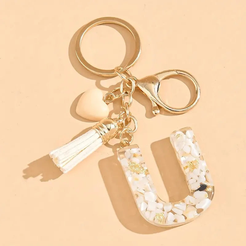 Porte clé avec lettre alphabet