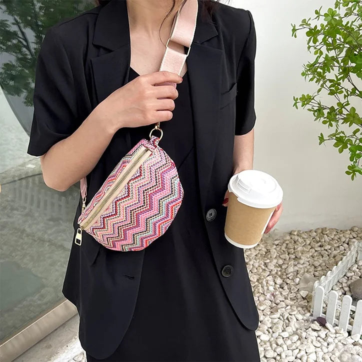 Sac banane femme tressé
