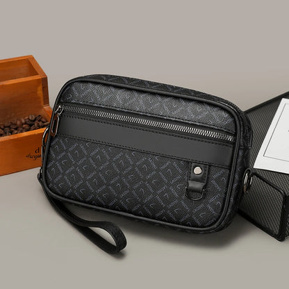 Sac pour hommes d'affaires de haute qualité en cuir PU souple Sac à main pour homme Sac à bandoulière multi-fonctionnel pochette pour hommes avec sangle de taille Sac