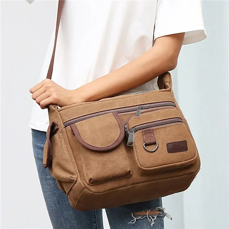 Sac à bandoulière décontracté pour homme, sac de voyage, sac à bandoulière en toile pour homme, sacs messagers de luxe, sac à main de haute qualité, sac de poitrine