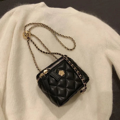 Nouveau Mini matelassé chaîne diamant à carreaux femmes sac à bandoulière mode Mini sac à main en cuir PU femme une épaule petit sac
