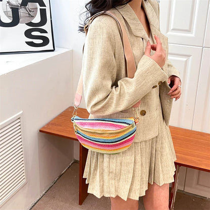 Sac banane en paille
