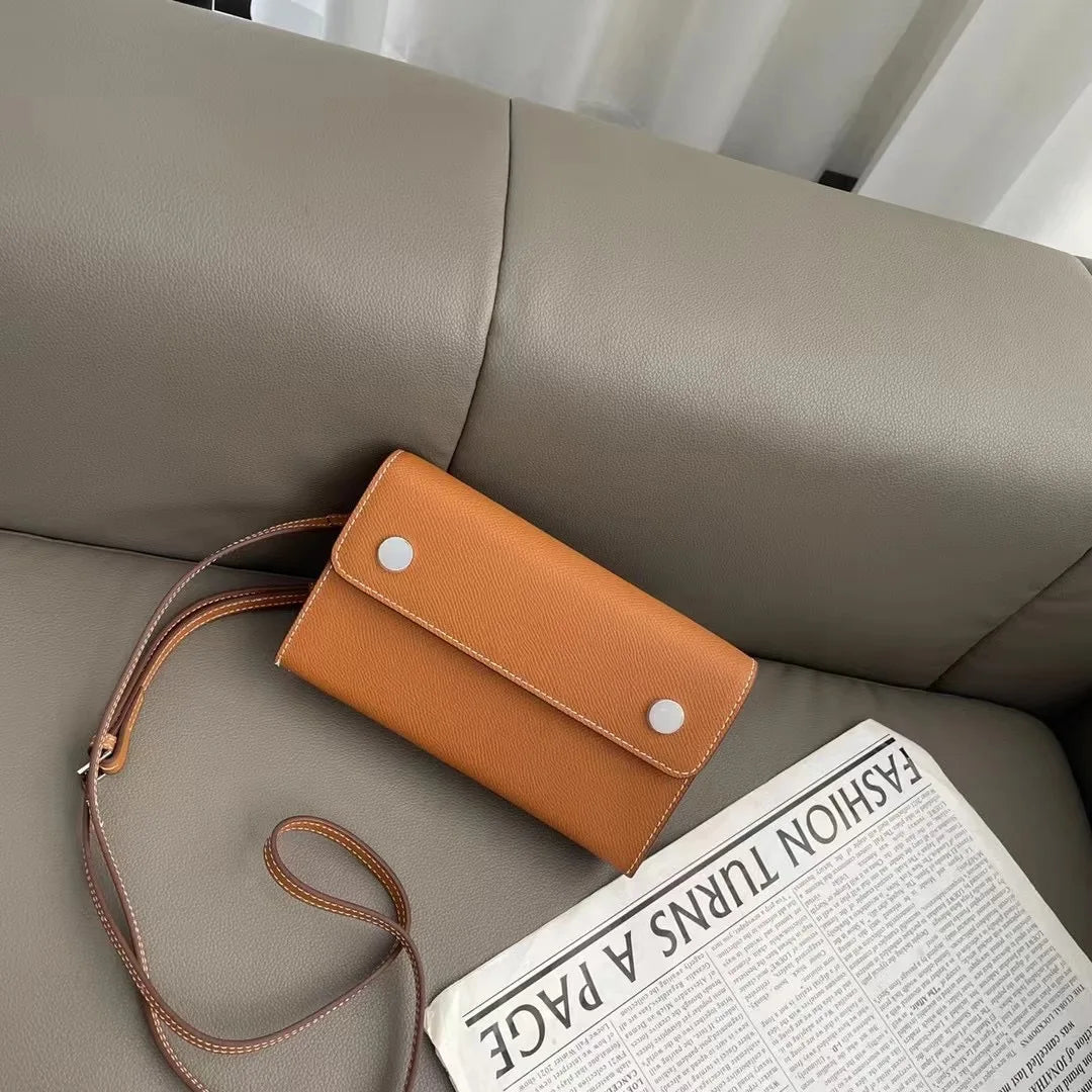 Sac à Main en Cuir group pour Femme, de Luxe, de Haute Qualité, EP Palmprint Cowhide Snap Wallet2024, 2024
