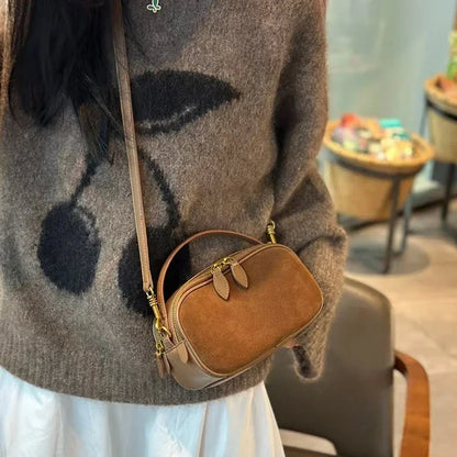 Sac à bandoulière en cuir véritable de vache pour femmes, sac à main en cuir Nubuck de bonne qualité, Design de luxe à la mode