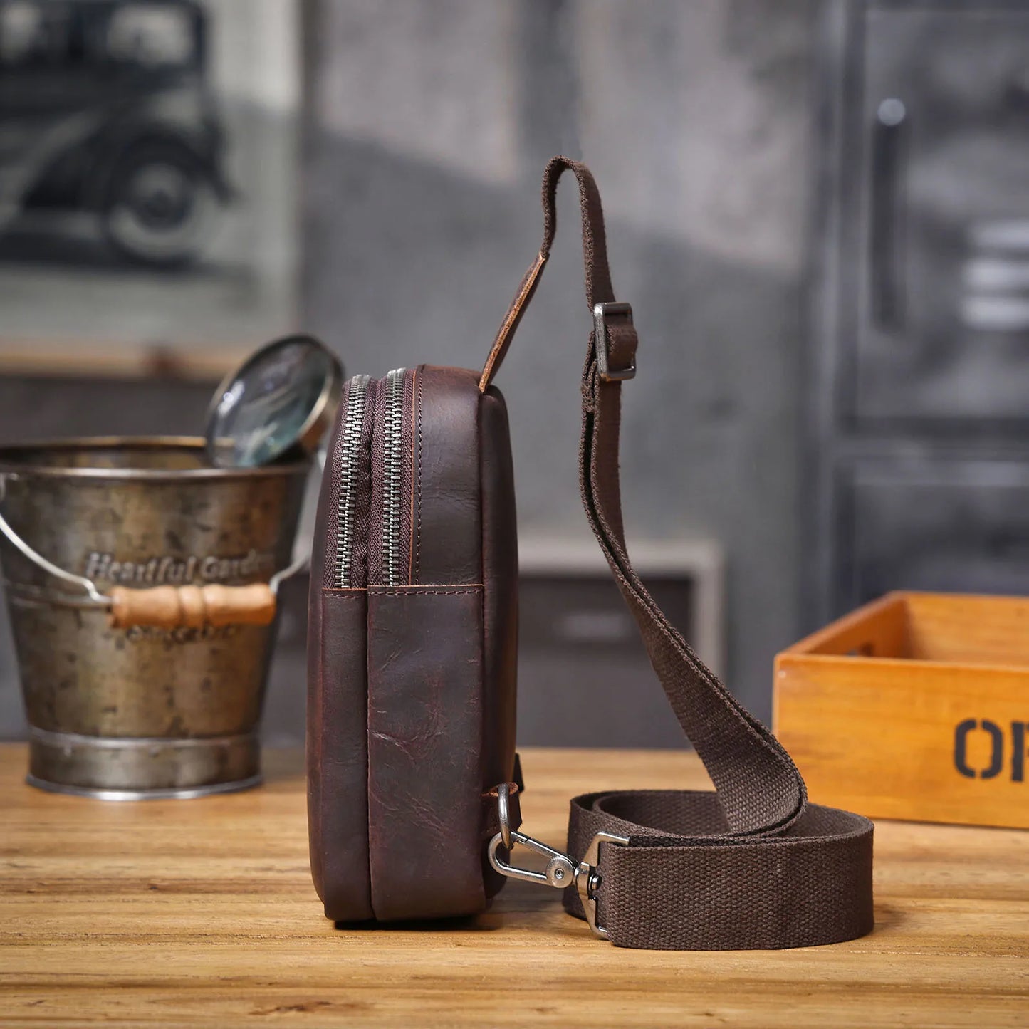 Pochette téléphone bandoulière homme