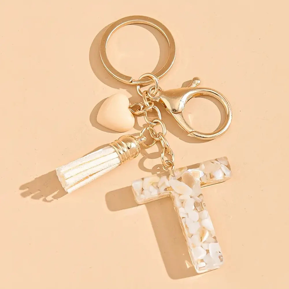 Porte clé avec lettre alphabet