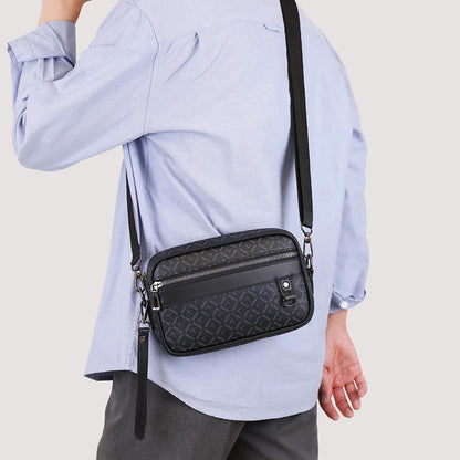 Sac pour hommes d'affaires de haute qualité en cuir PU souple Sac à main pour homme Sac à bandoulière multi-fonctionnel pochette pour hommes avec sangle de taille Sac