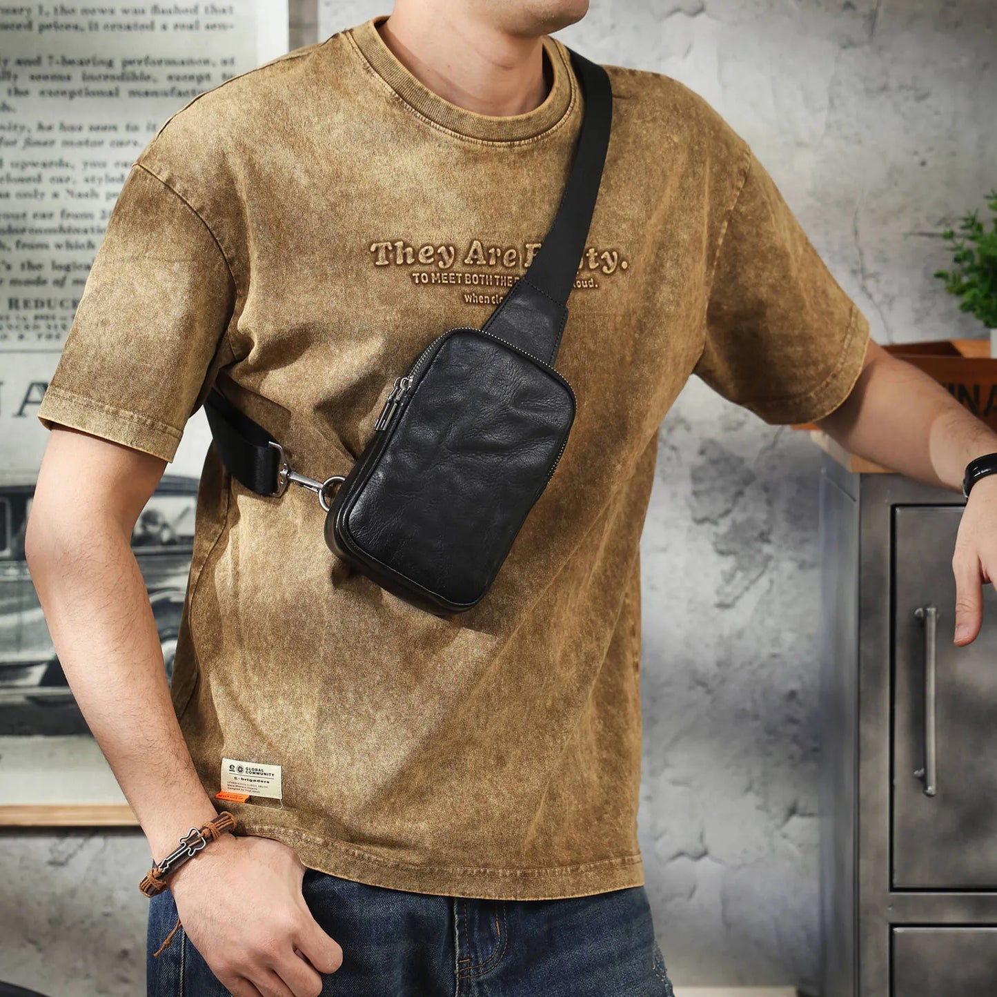 Petit sac homme bandoulière