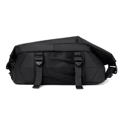 Sac bandoulière fonctionnel pour homme, sac messager imperméable avec boucle magnétique, grande capacité, sac de poitrine pour les trajets quotidiens et le cyclisme