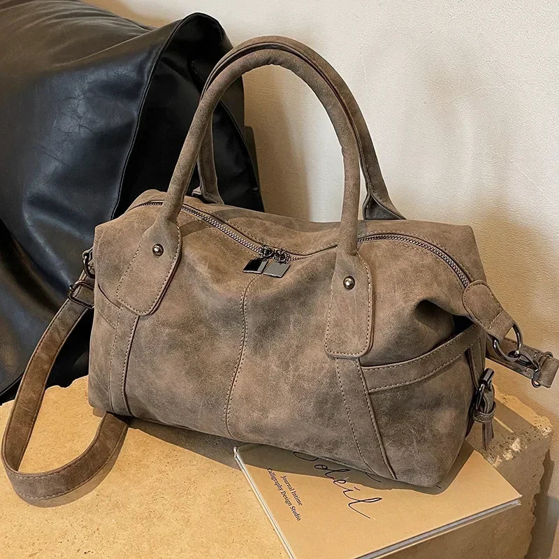 Sacs à bandoulière en cuir PU pour femmes, Design rétro, mode coréenne, sac à aisselles de grande capacité, fourre-tout, 2024