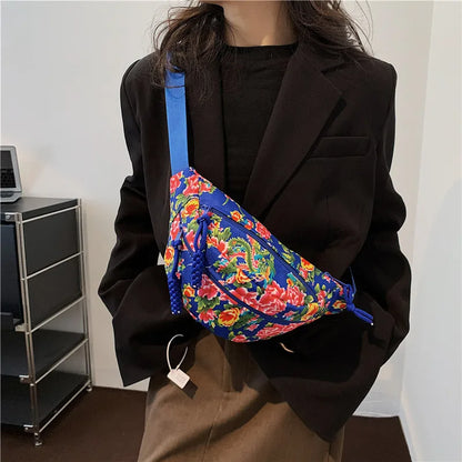 Sac banane à fleurs