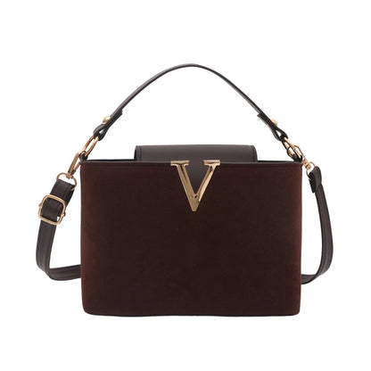 Mini sac en daim à la mode pour femmes, sac fourre-tout en fausse daim, sac à main décoratif avec boucle de verrouillage, sacs à bandoulière