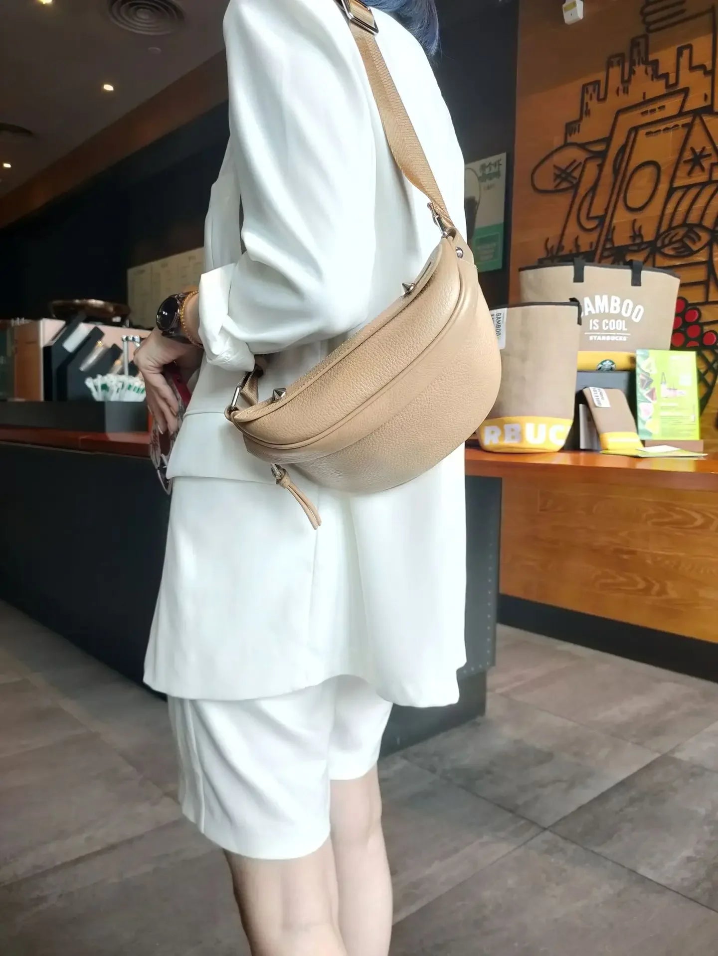 Sac banane cuir luxe