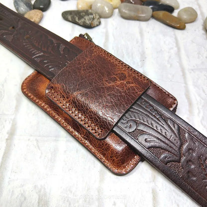 Pochette cuir ceinture