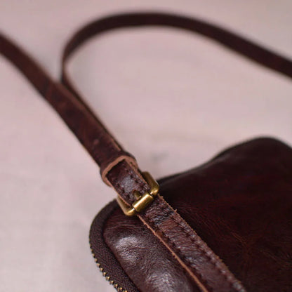 Gland TOO-Mini sac à bandoulière en cuir pour homme, sac à bandoulière décontracté, couche de tête de bain verticale, sac à bandoulière en cuir souple, pli américains, rétro