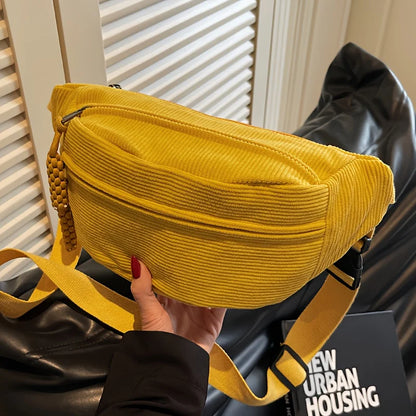 Sac banane velours femme