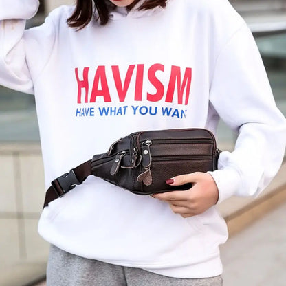 Sac banane multipoches cuir