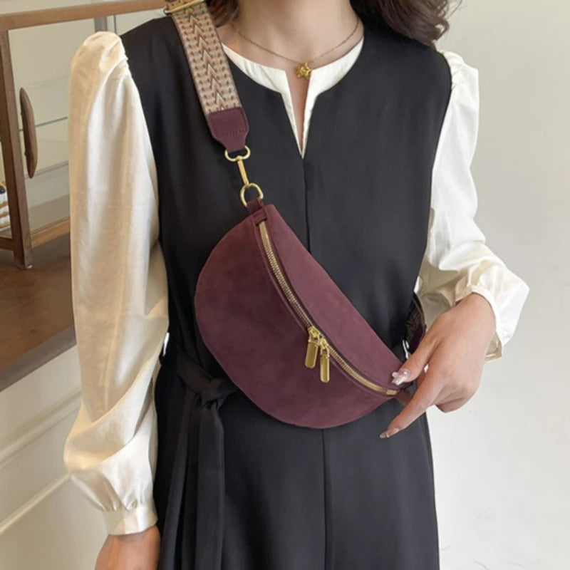Sac banane daim femme