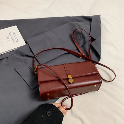 MOODS rétro rabat bandoulière sacs de messager pour femmes en cuir PU couleur Pure petit sac à bandoulière carré sac à main de créateur de luxe 2025