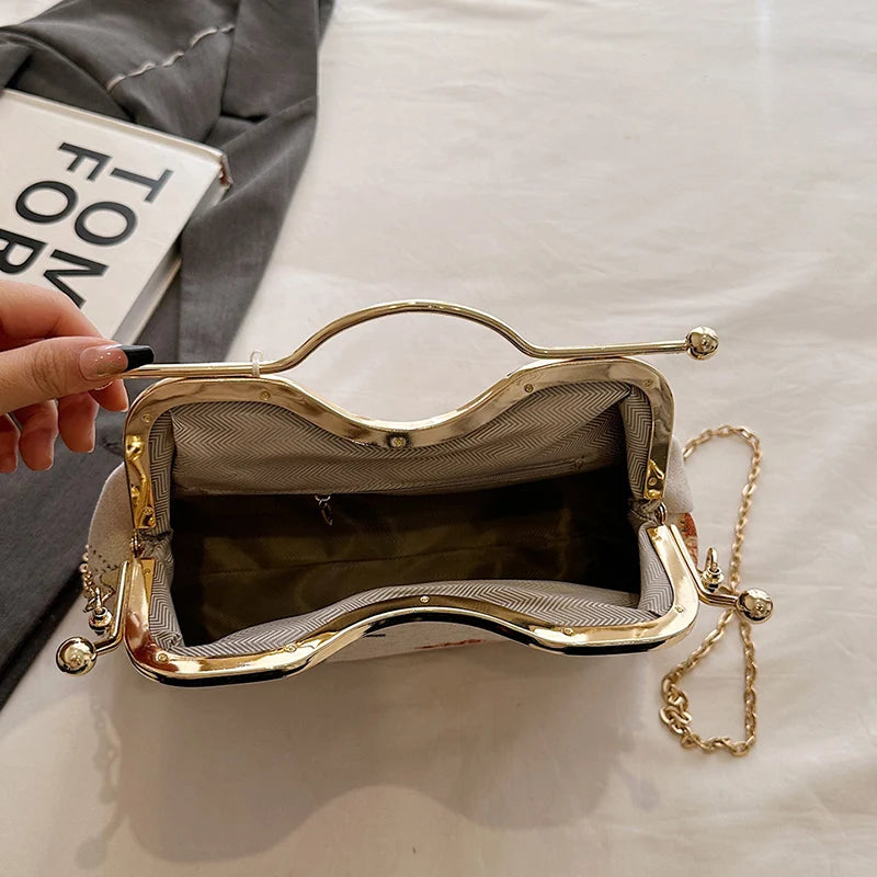 JOinitied-Pochette à franges vintage pour femme, sac à main de luxe, sacs à bandoulière, sac à main de soirée, mariée, mariage, mode