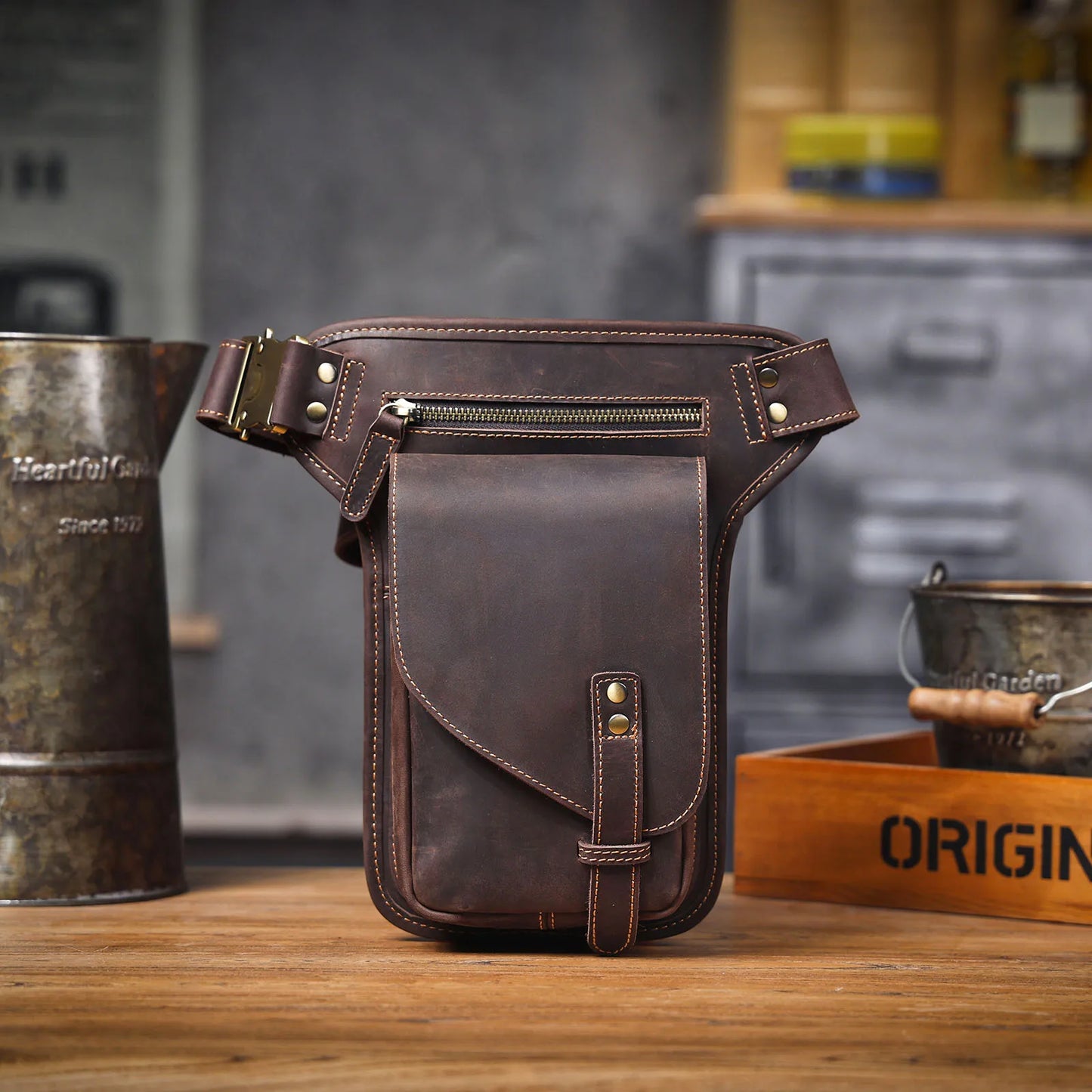 Sac banane bandoulière en cuir