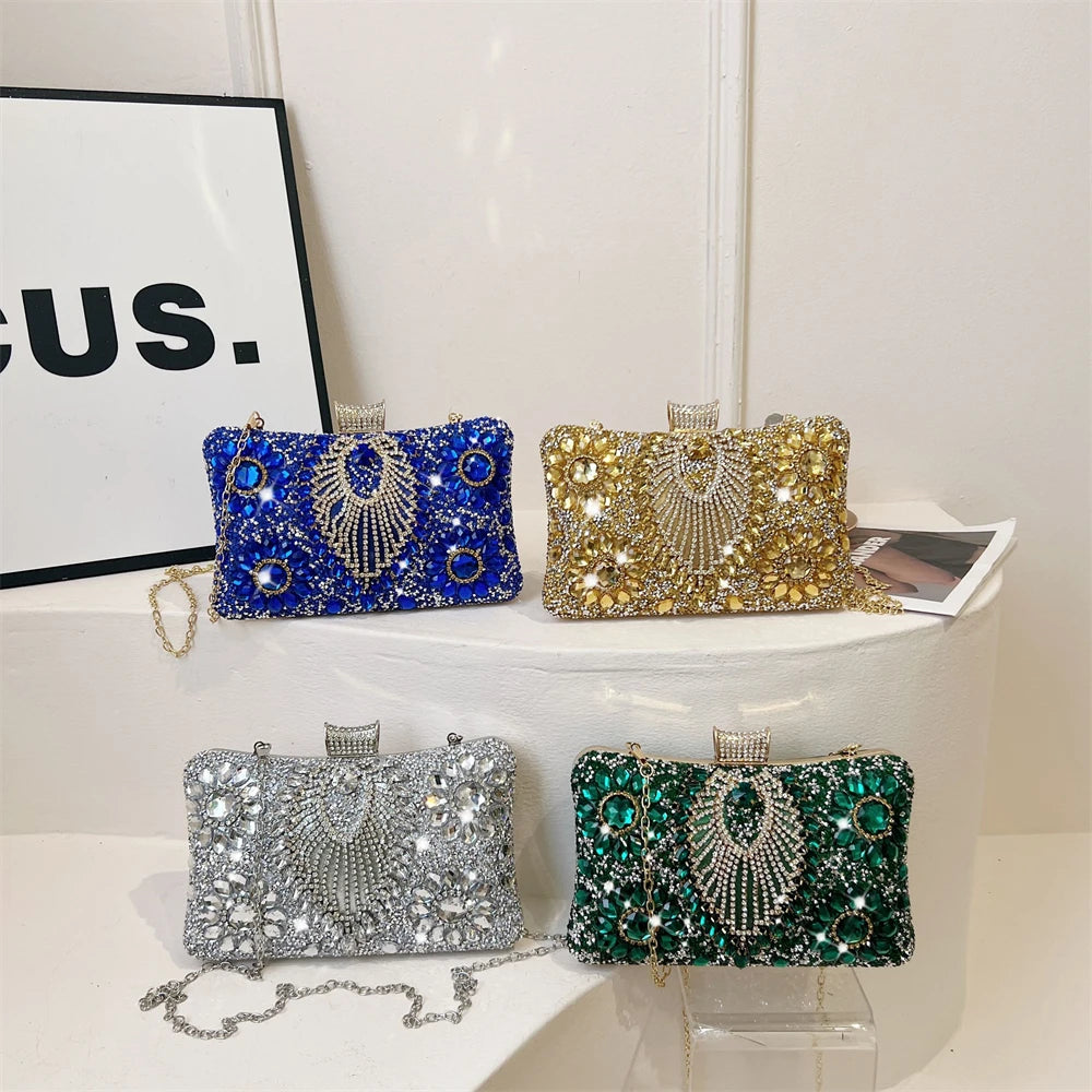sac de luxe femme pochette soirée femme sac de soirée pour femme Pochettes de soirée en biscuits étincelants pour femmes, sac à bandoulière QueParty Gemstone, sacs à main de créateur, luxe, mariage, Rh, 2024