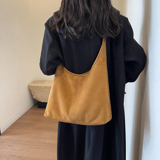Sac à bandoulière en daim pour femmes, sac à bandoulière élégant, grande capacité, sac à poignée supérieure, sangle réglable, sac Hobo chic, sac de transport quotidien
