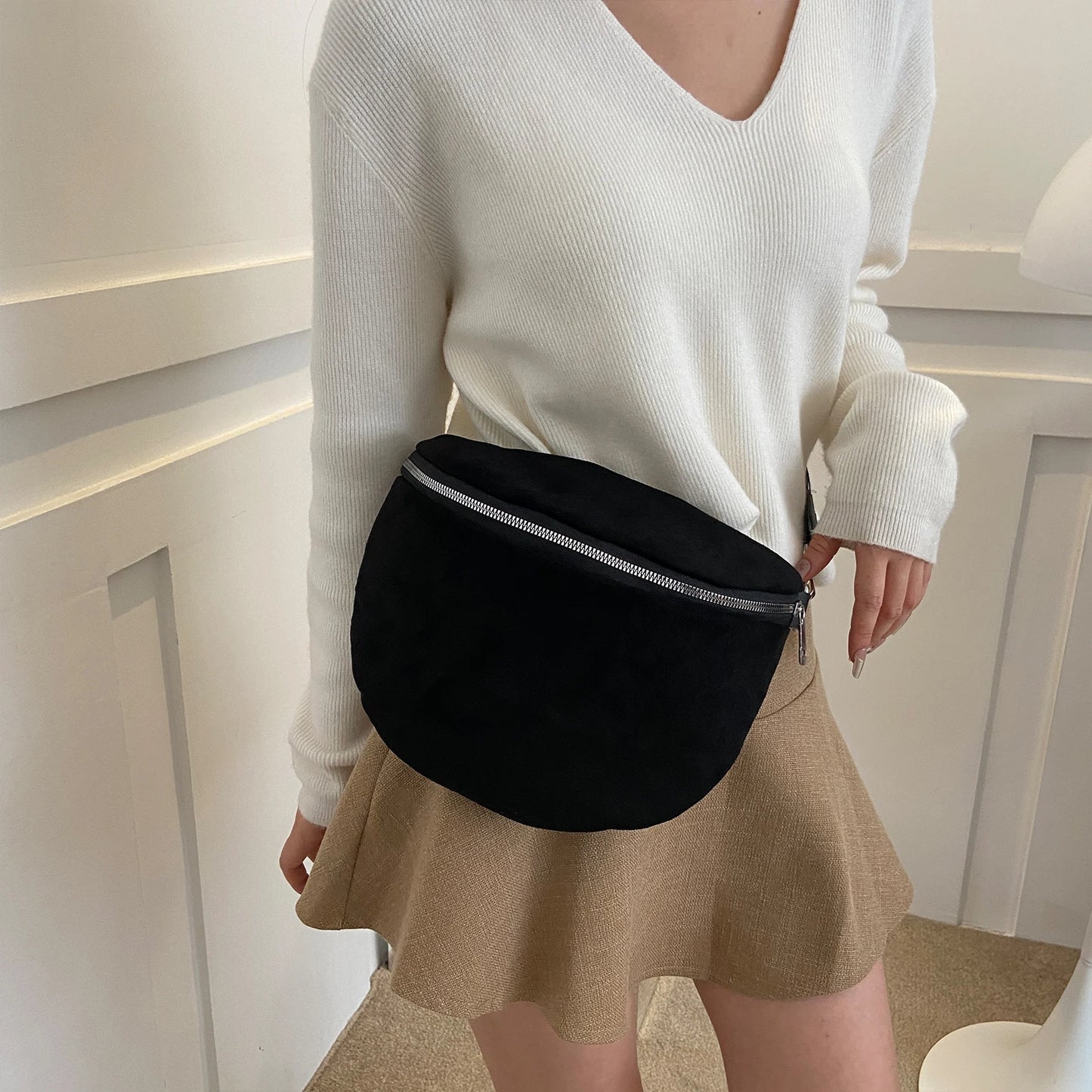 Sac banane en daim