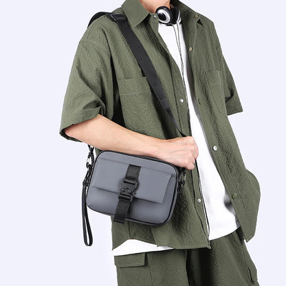Sac à bandoulière en cuir PU souple pour hommes, petit sac à main décontracté de bonne qualité, pochette de jour