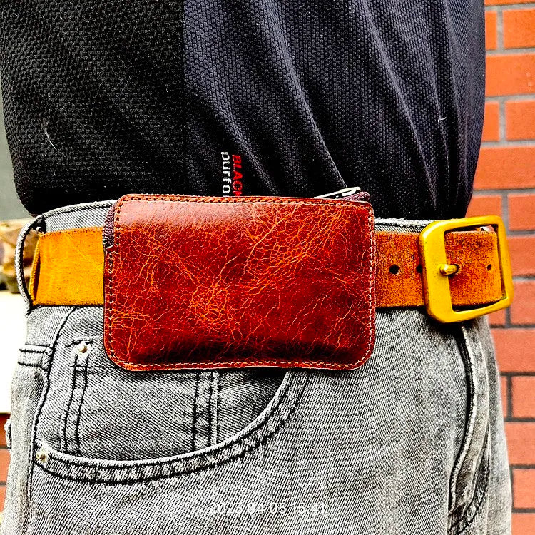 Pochette cuir ceinture