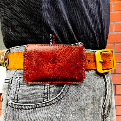 Pochette cuir ceinture